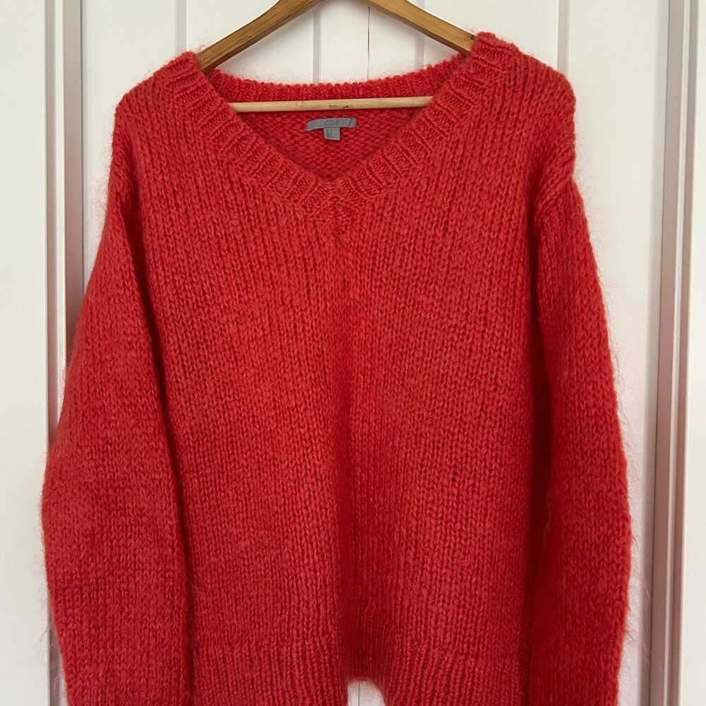 COS Mohair and Wool Orange Sweater